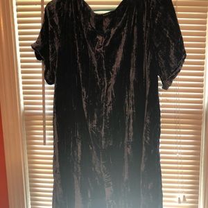 Anthropology velvet shift dress